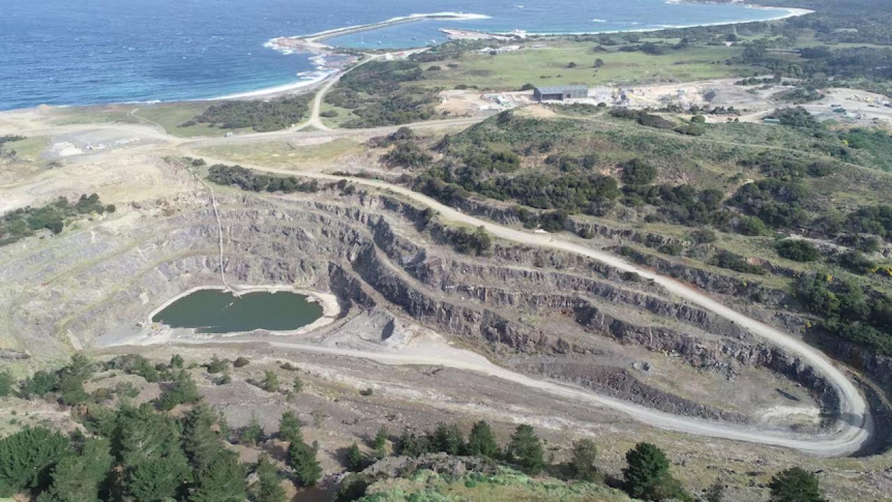 The Dolphin tungsten mine on King Island