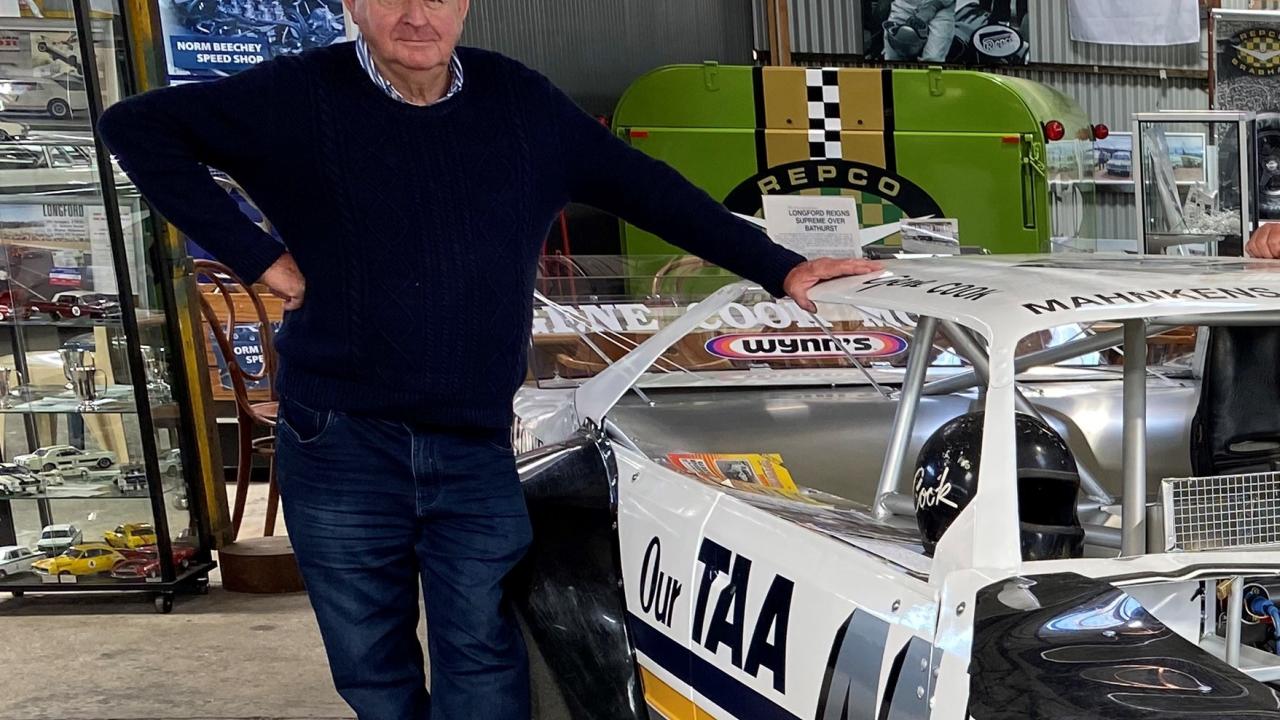 Rob Knott with some of his collection of motorsport memorabilia. Rob Knott with some of his collection of motorsport memorabilia.
