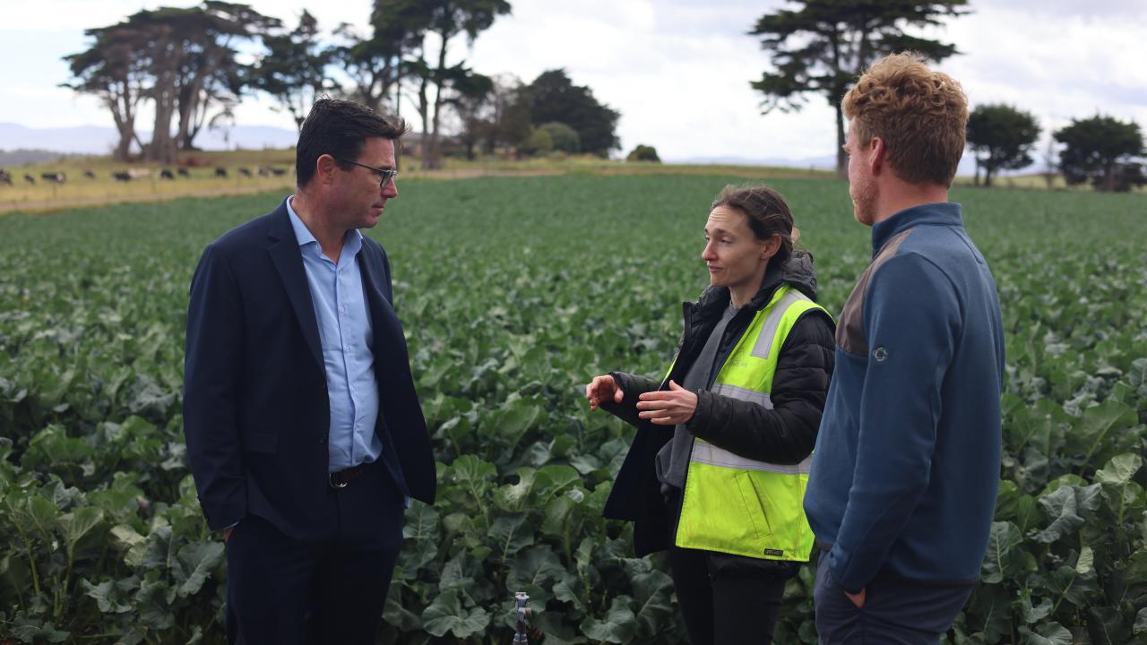 Nationals Leader David Littleproud during his visit to Tasmania