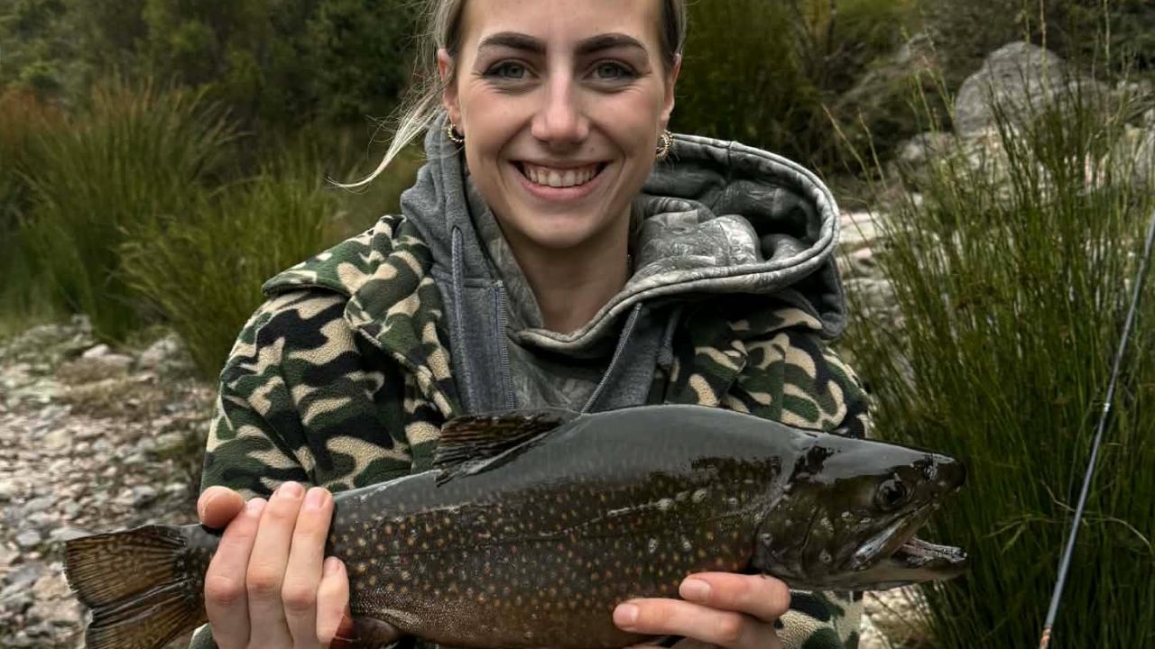India Forster caught her first Brook Trout from Lake Plimsoll