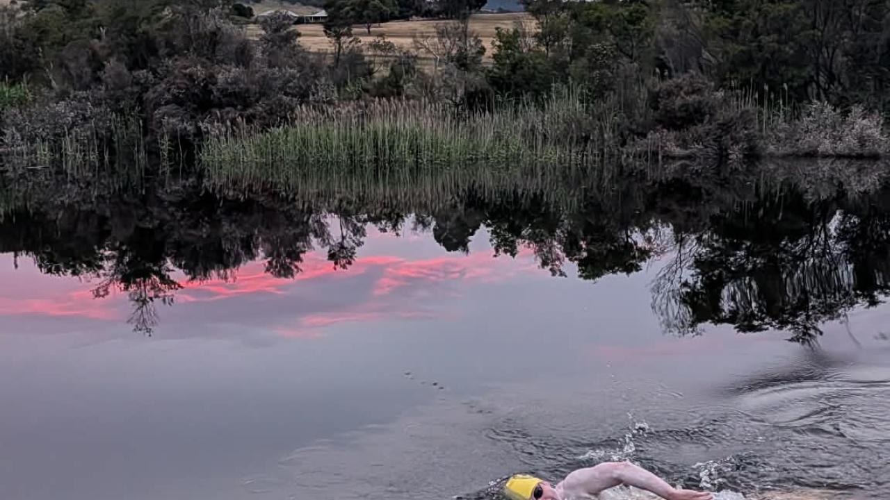 An open water swimmer