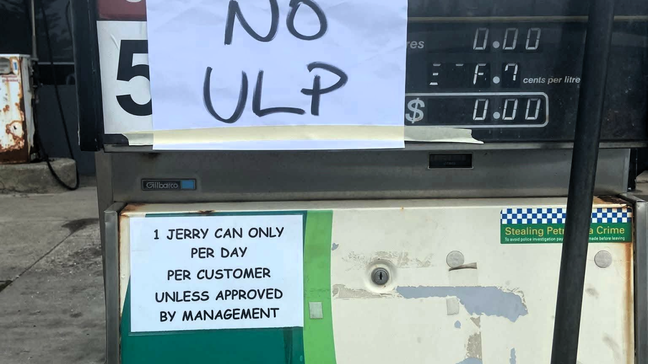 The fuel pump at King Island Motors