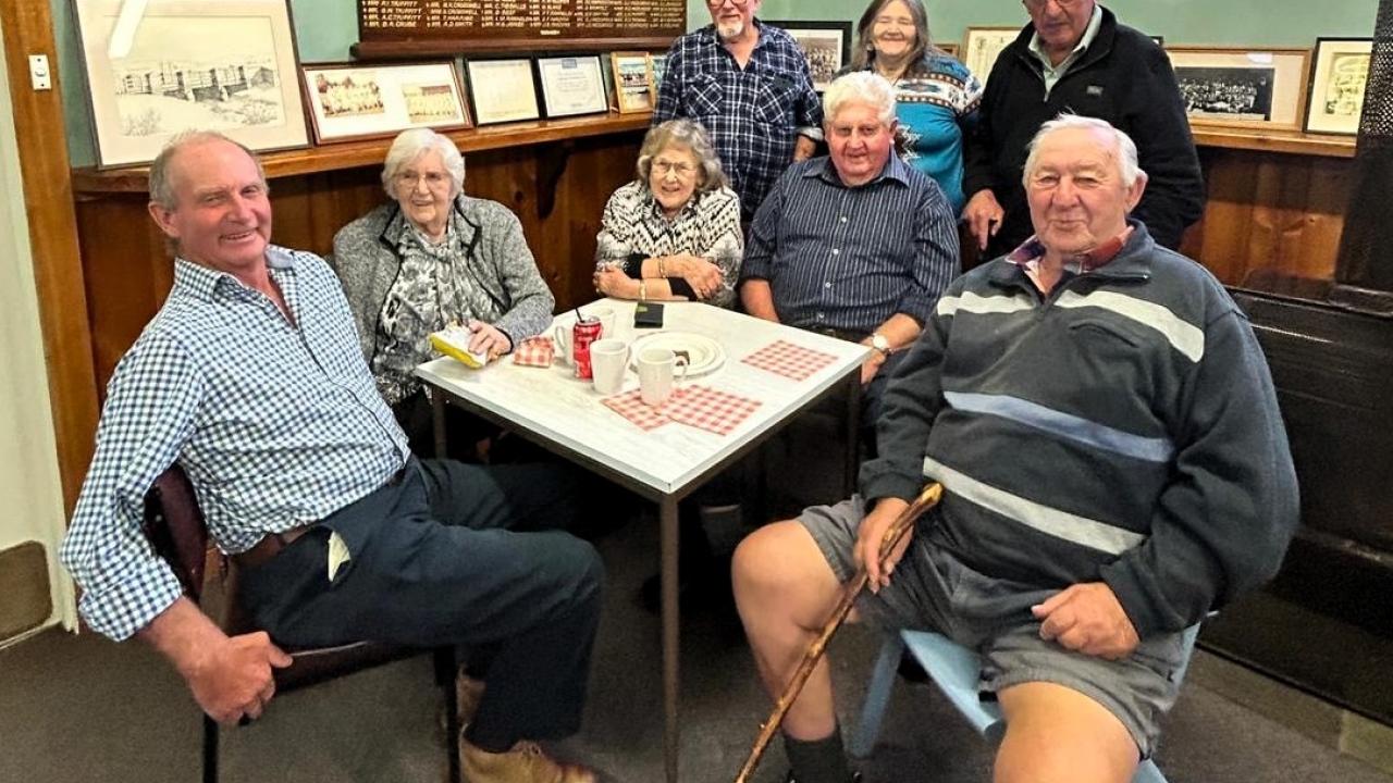 Foundation members Billy Webster, Joy Bowerman, Neil Laurie, Joey and Rodney Hazelwood, Gaylia Laurie, Paul Worldon and Bill Lodge.