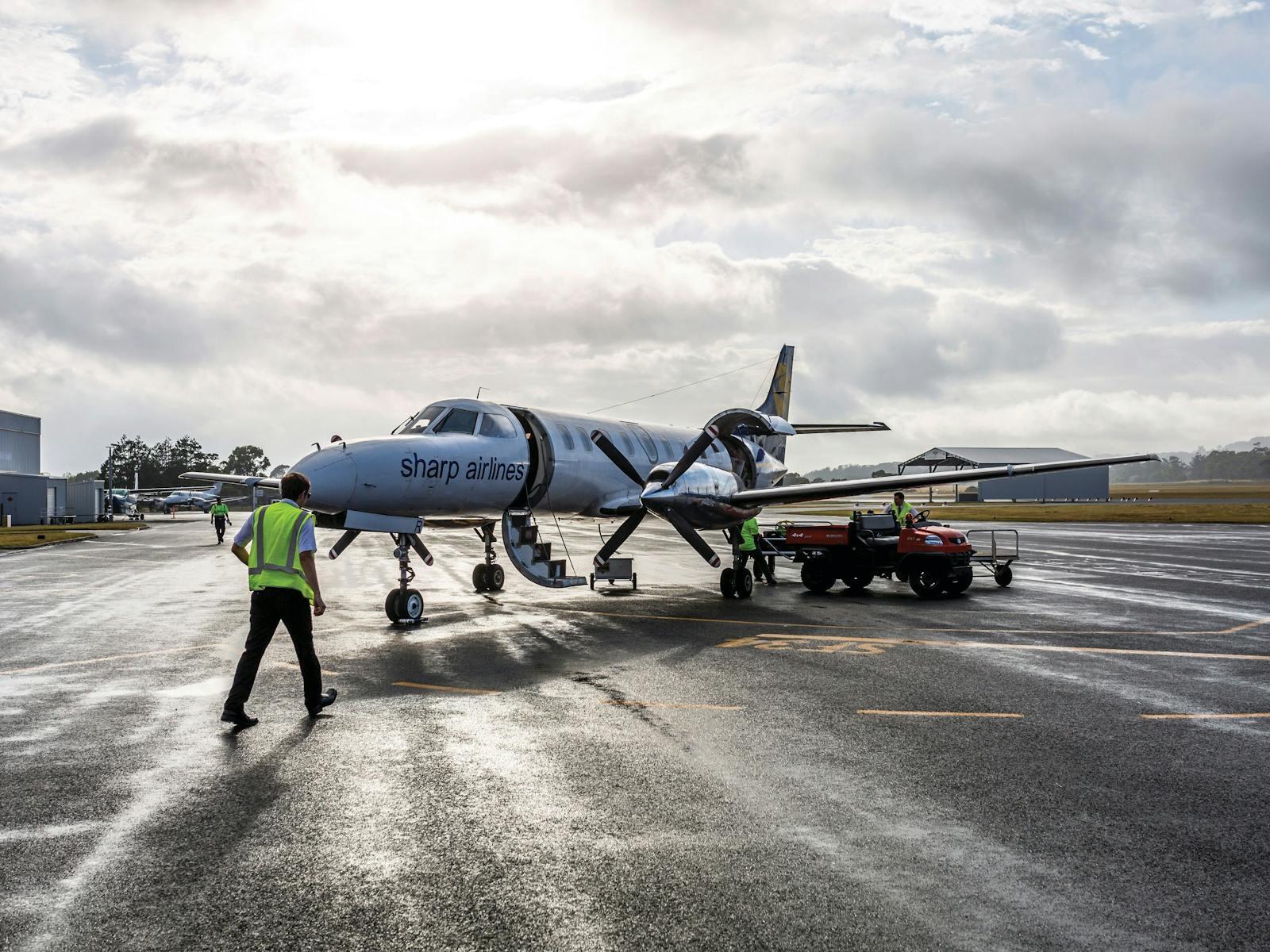 Sharp aircraft at King Island Airport