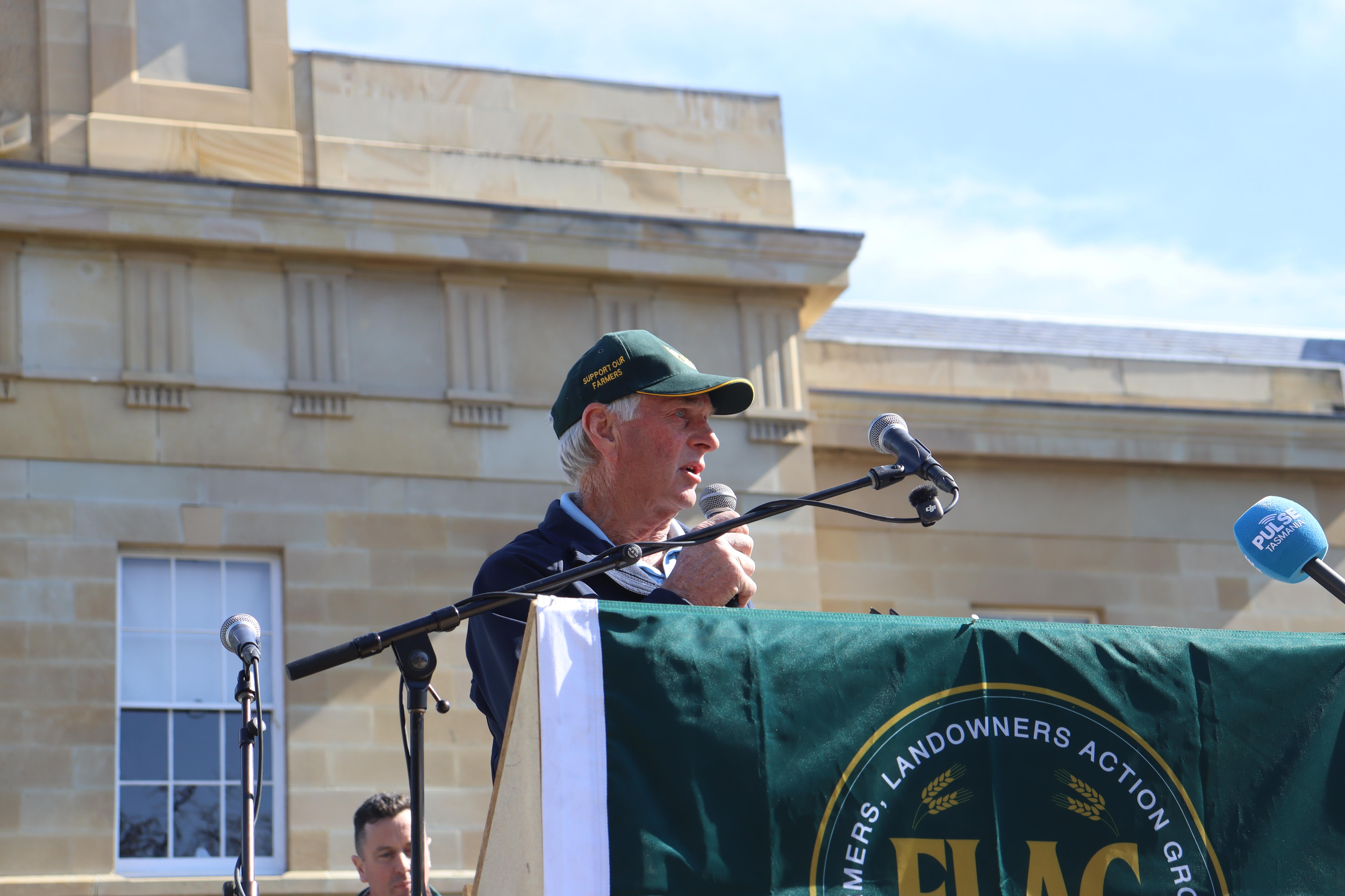Lindsay White at the FLAG rally.