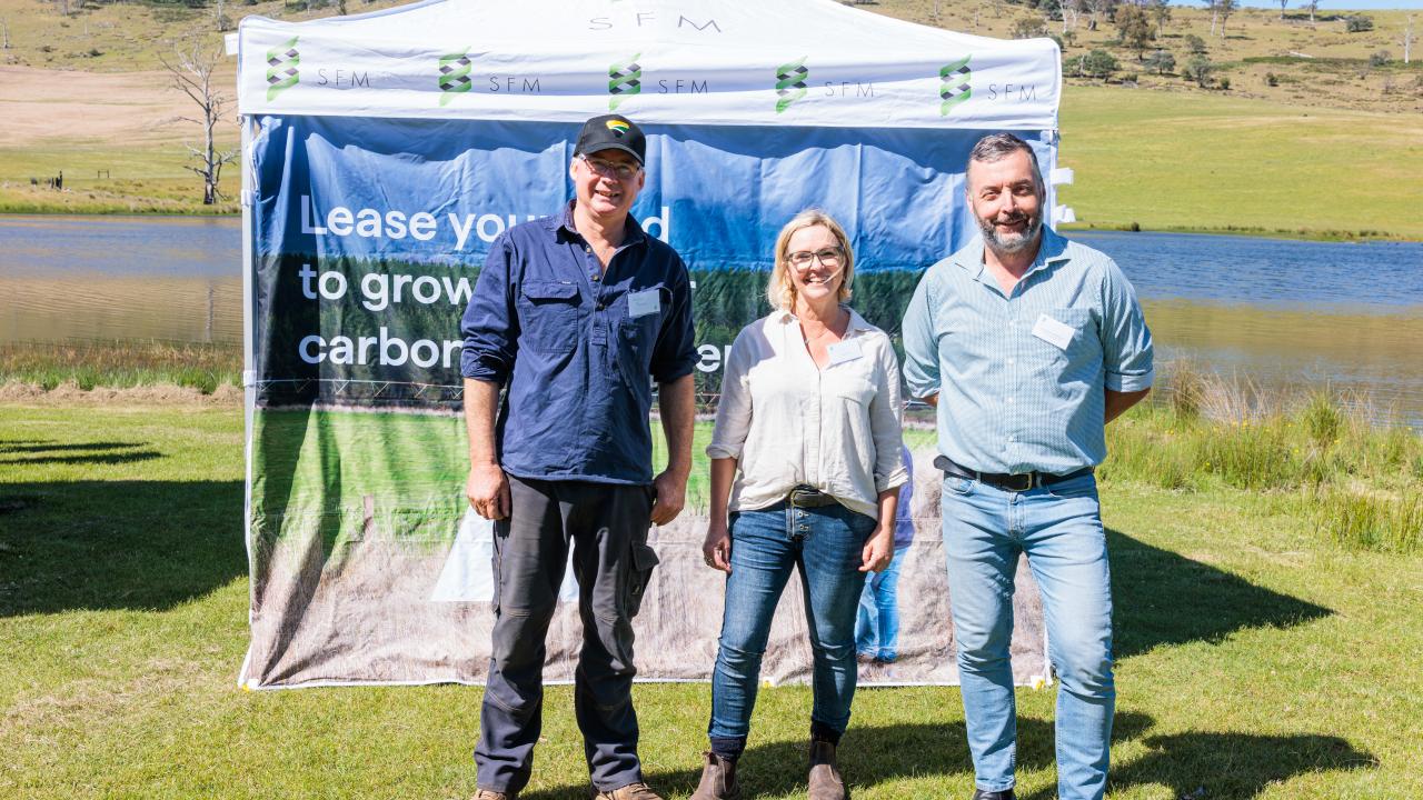Michael and Susie Parsons with SFM Managing Director Andrew Morgan