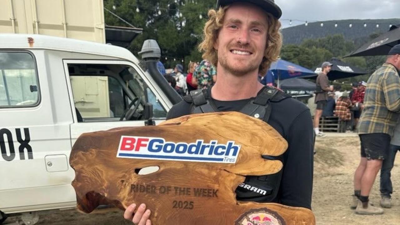 Tasmanian Dan Booker was voted "Rider of the Week” at this year’s Red Bull Hardline event. Tasmanian Dan Booker was voted "Rider of the Week” at this year’s Red Bull Hardline event.