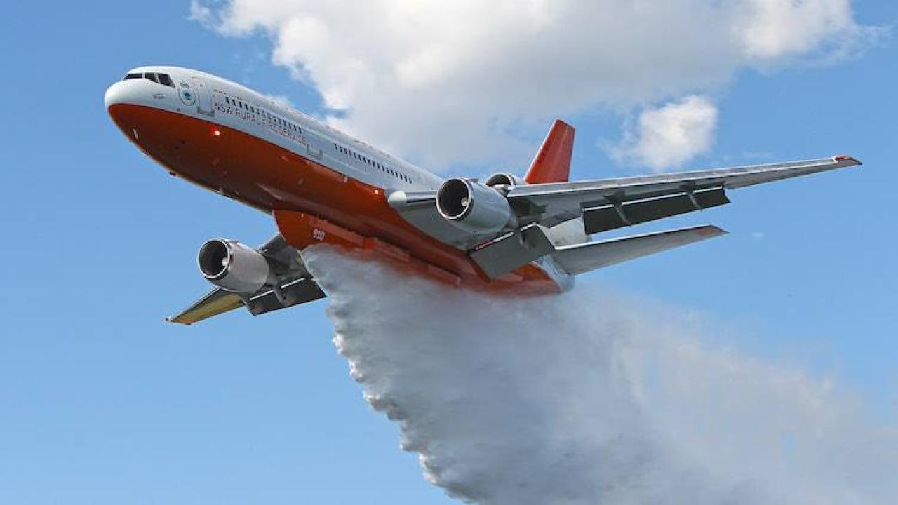 A fire bomber deployed from NSW to fight Tasmania's West Coast fires. A fire bomber deployed from NSW to fight Tasmania's West Coast fires.