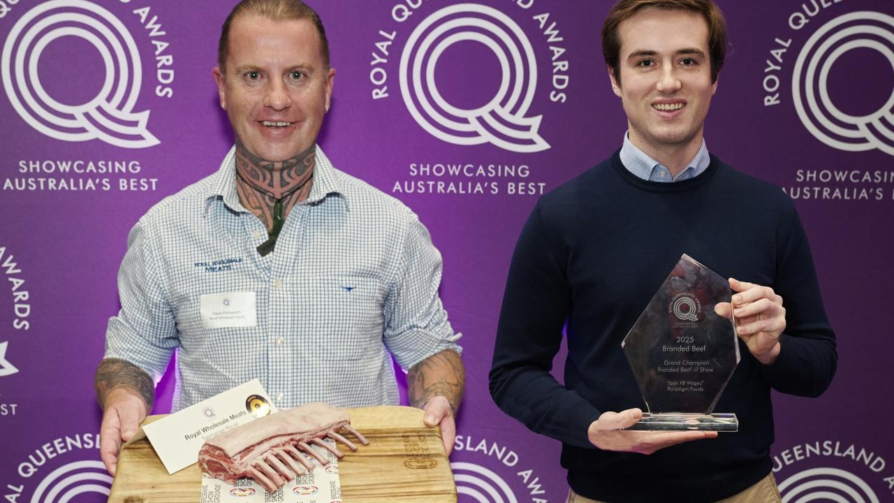 Grand Champion Branded Lamb of Show winner David Pickworth from Royal Wholesale Meats with Australia's best lamb and Grand Champion Branded Beef of Show winner Hugo Miller from Paradigm Foods with Australia's best steak Grand Champion Branded Lamb of Show winner David Pickworth from Royal Wholesale Meats with Australia's best lamb and Grand Champion Branded Beef of Show winner Hugo Miller from Paradigm Foods with Australia's best steak
