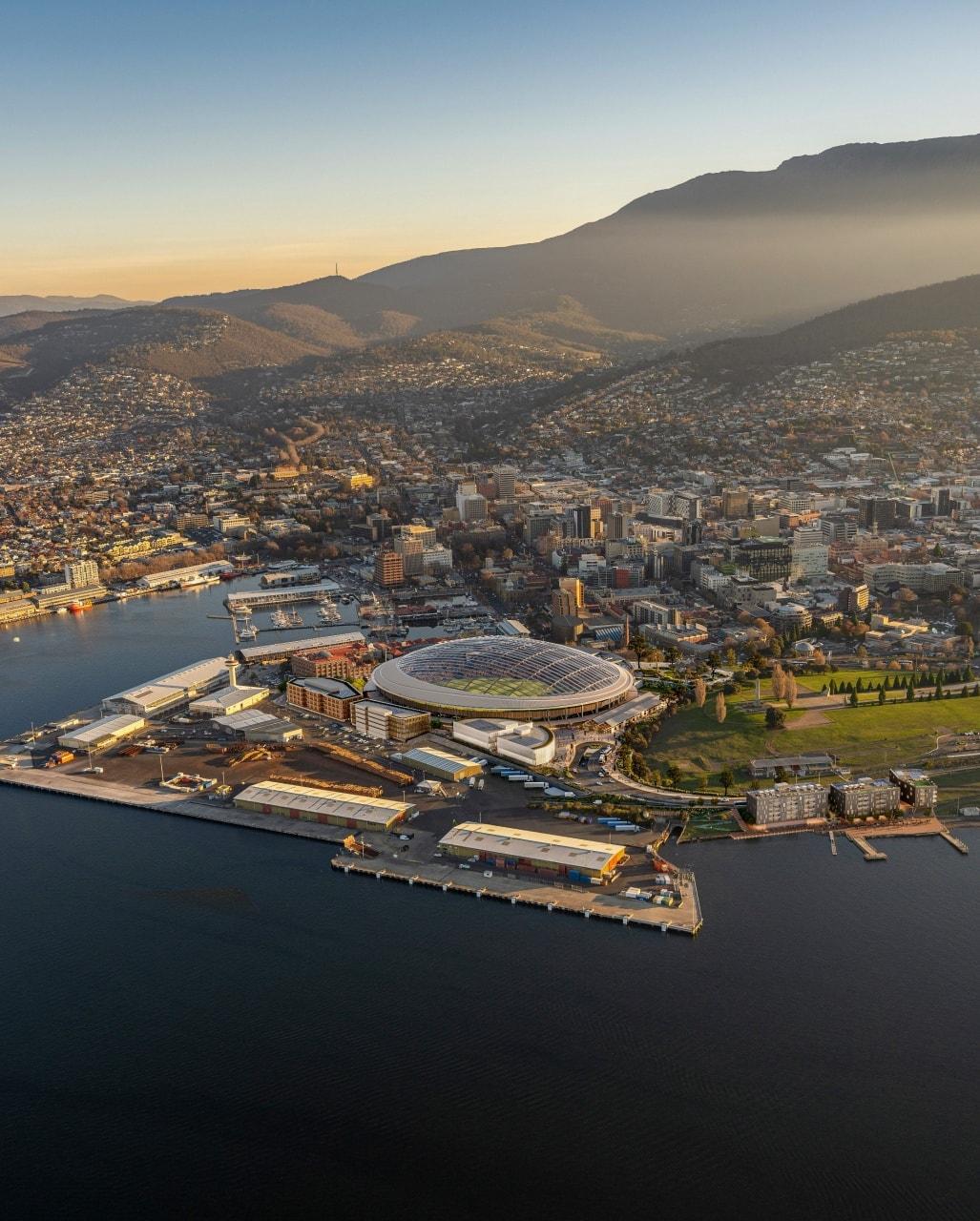 An artist's impression of what the proposed AFL stadium could look like.