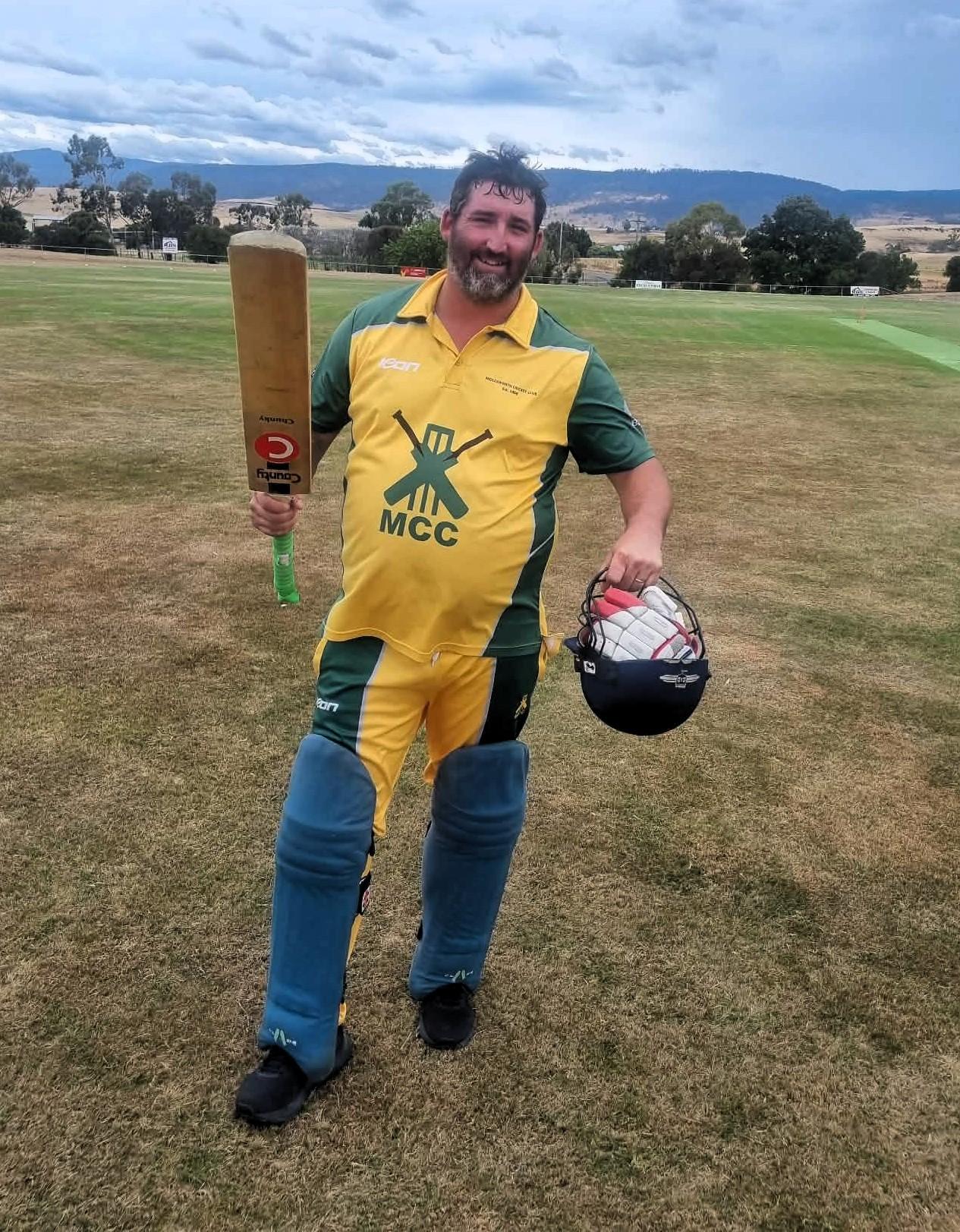John Fowle after his innings