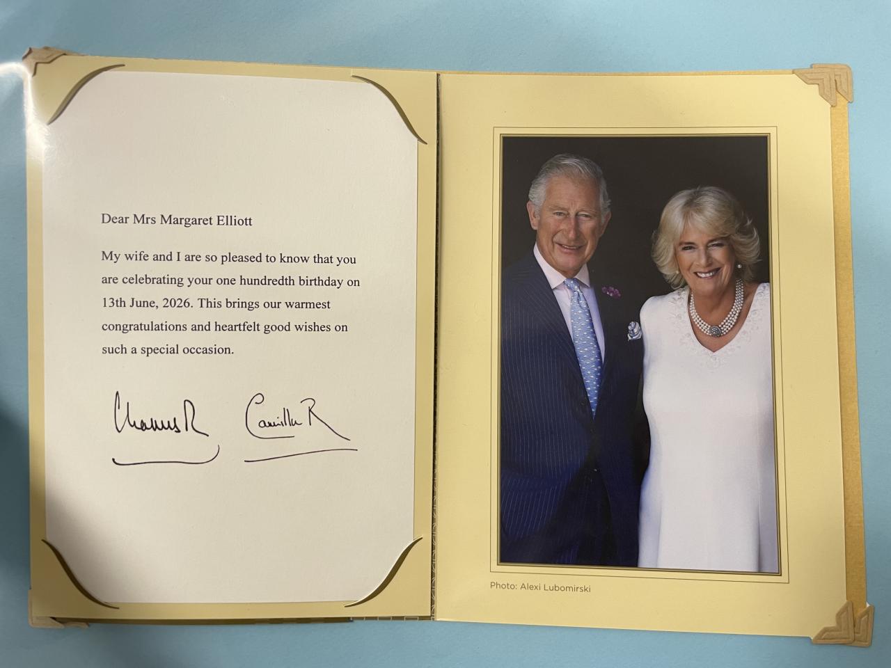 Letter of congratulations from the King and Queen