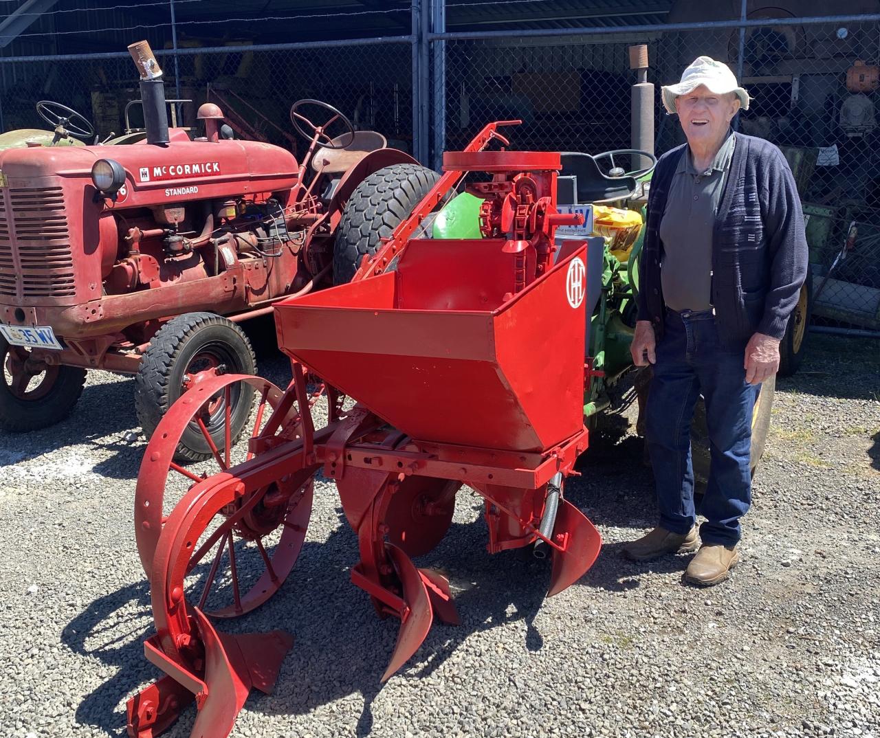 Ron Murray and his potatoe planter