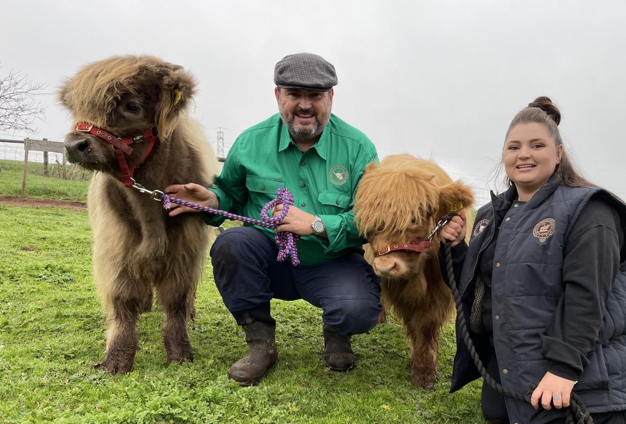 David Roberts and daughter Tameka on the farm.
