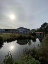 The old hydro station is still a  feature at the farm.