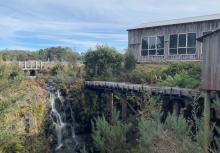 The Castra Rivulet runs through the property driving a historic  hydro power system.