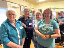 Longtime supporters Jan Atkins, Carolyn Cook,   Leanne Atkins and Leah Woolsten.
