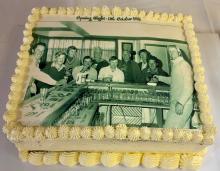1976 opening night photo cake
