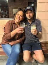 Elisa Lang and Sam Burill