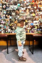Myles Blyth was fascinated with the photo board