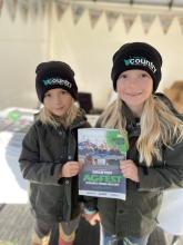 Addison Smith, 8, and sister Spencer, 7, of Deloraine