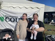 Bethany Wise with Maiya, and Amanda Wise with Amara - all from Launceston