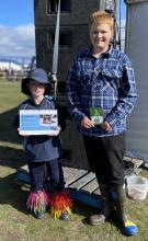 Thomas Maxwell-Bowman, 8, of Launceston and Jase Johnson, 13, of Riana