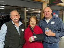 Bruce and Kim Robinson from The Cove and Richard Murrell from Agri Machinery