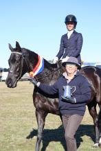 Ruby Hirst with Moonlight Kisses won Champion Hack