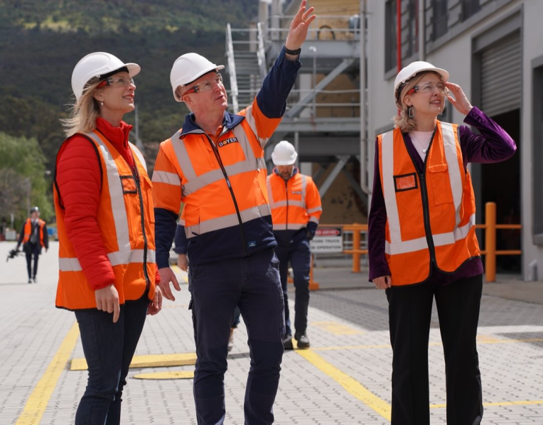 Rebecca White and Julie Collins (R) at Boyer