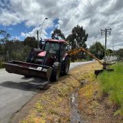 A Derwent Valley Council vehicle doing work around the municipality..