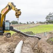 Final section of the pipeline laid for the Northern Midlands Irrigation Scheme.