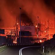 Tungatinah Power Station on fire