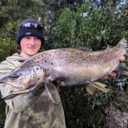 Picture: Kingborough Anglers Association's Arthur Whittock with his junior longest trout and winning fish in last weekend's STLAA Interclub Challenge held on the Huon River.