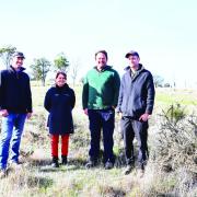 Maitland owner John Atkinson, left, NRM Consultant Mel Fazackerley, Bicton farm manager George Gatenby and Enviro-dynamics consultant Stuart Rose.