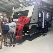 Craig and Bronwyn picking up their brand new SRC-17