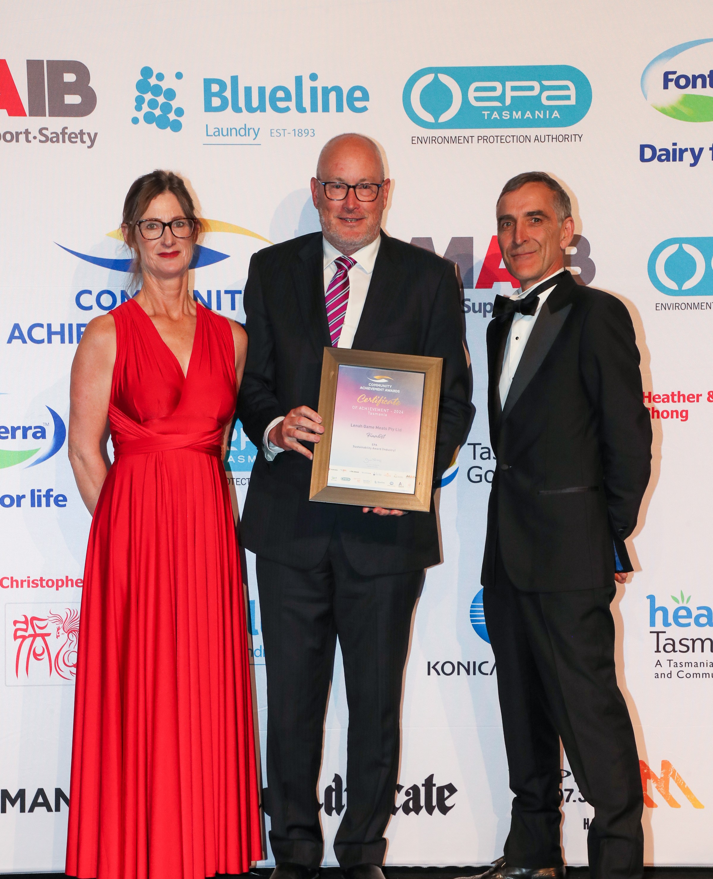 EPA Sustainability Award (industry) at the Community Achievement Awards held in Hobart.