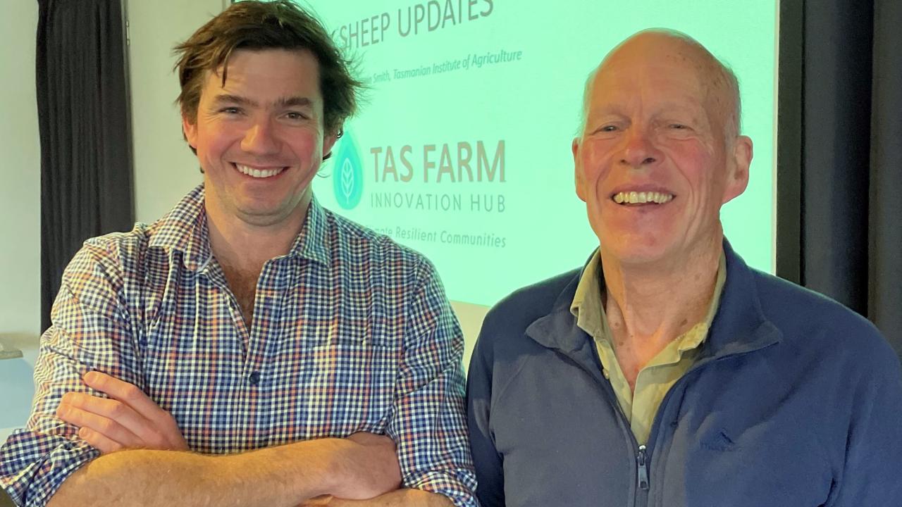 Dubbo vet Dr Tim Gole and Hobart vet Dr Bruce Jackson both presented at the Red Meat Updates conference.