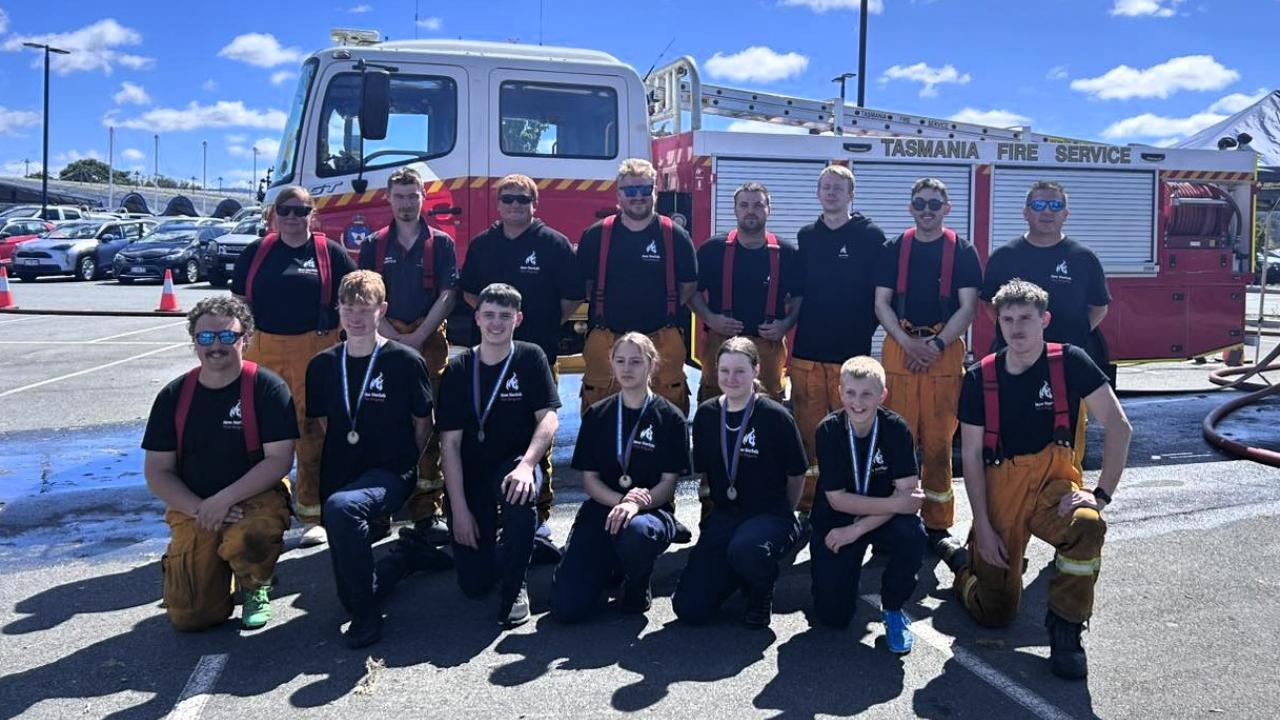 The New Norfolk crew that took part in the recent Tasmanian State Fire Brigade Championships.