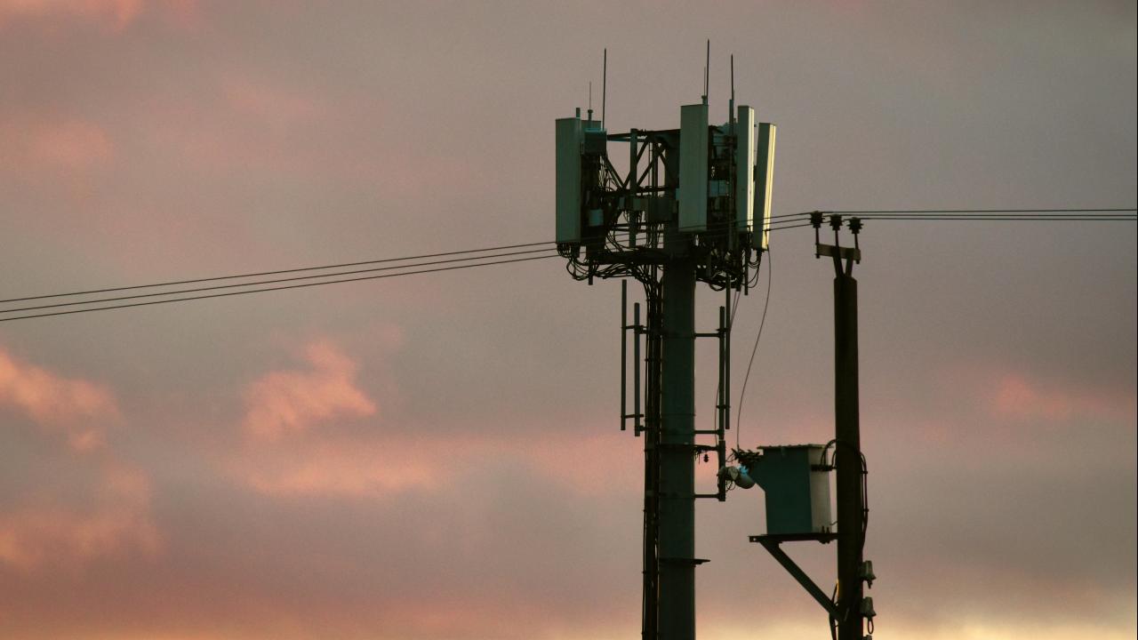 A mobile phone tower
