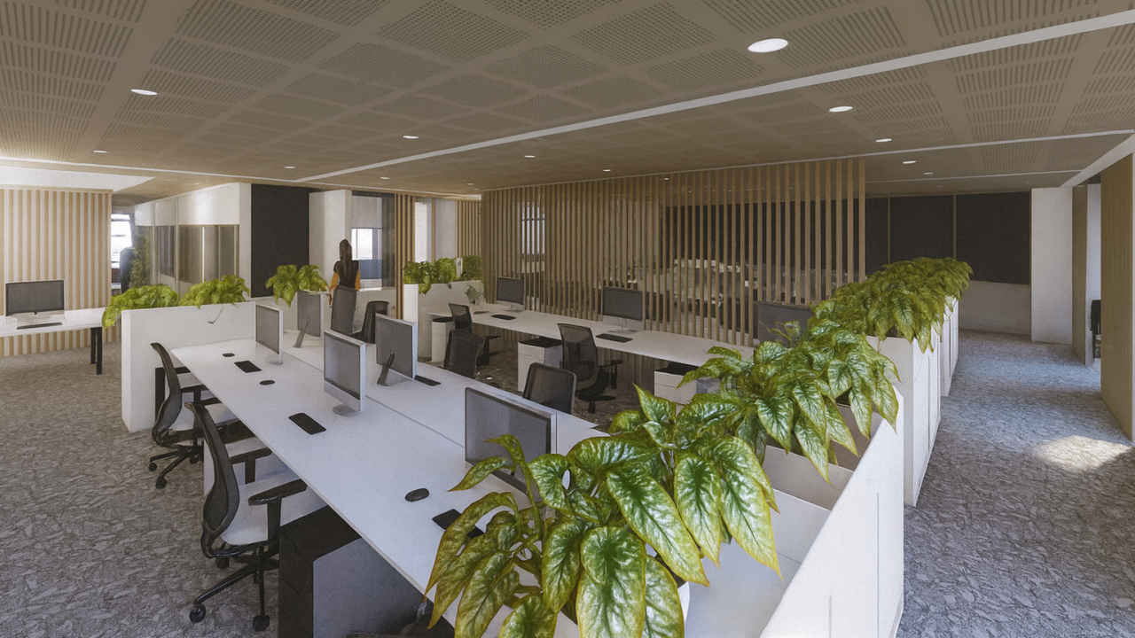 An artist impression of what the upgraded Tasman Council chambers will look like