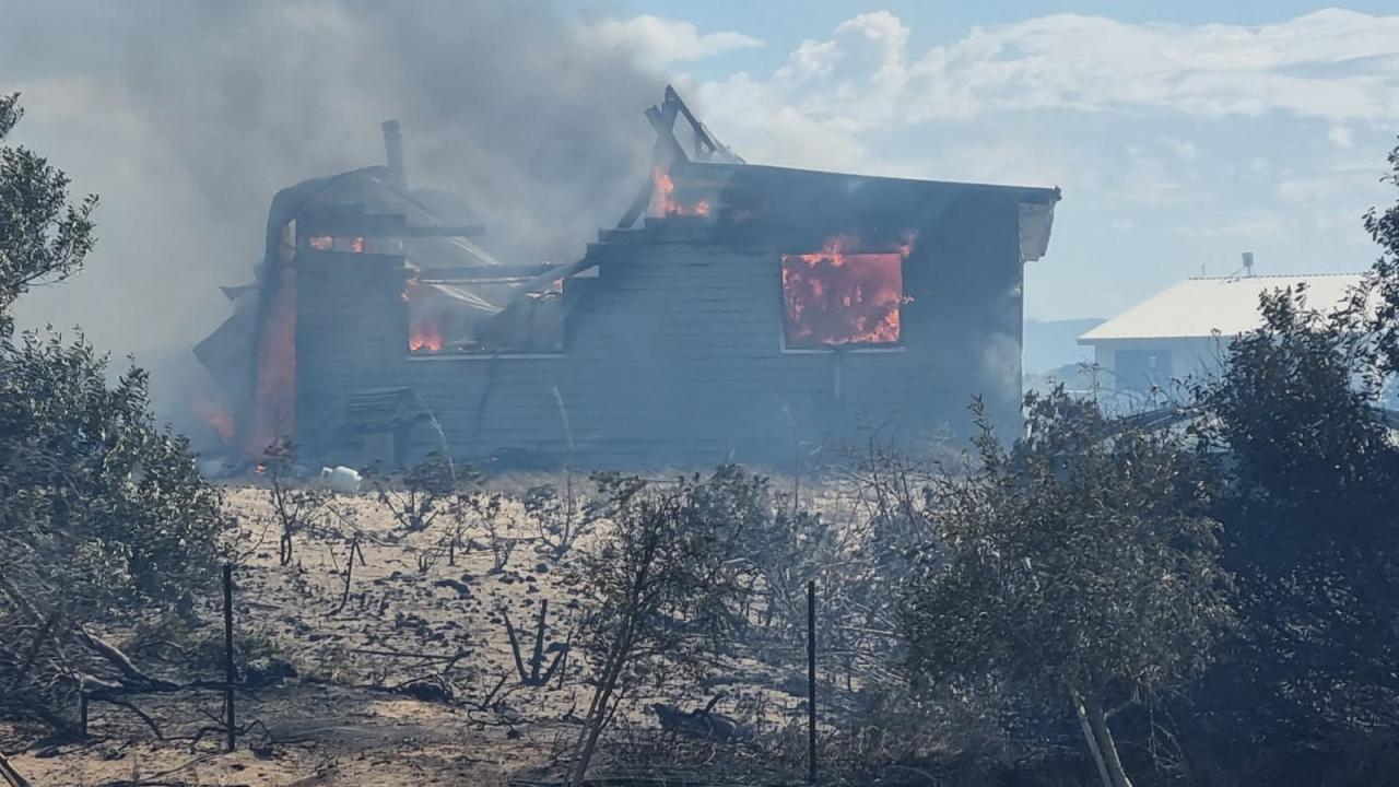Rhian Shephard's shack at Dolphin Sands was destroyed in a bushfire