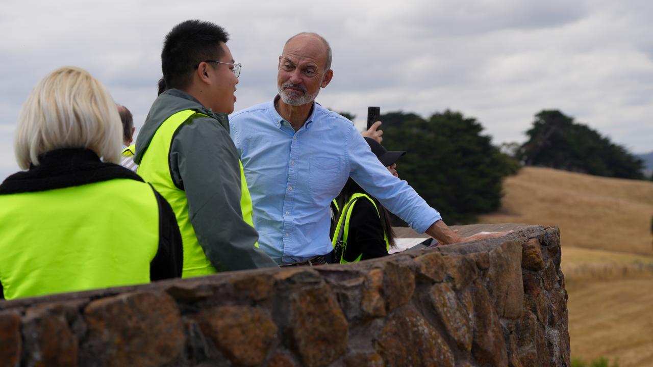 Guy Barnett chatting with international delegates