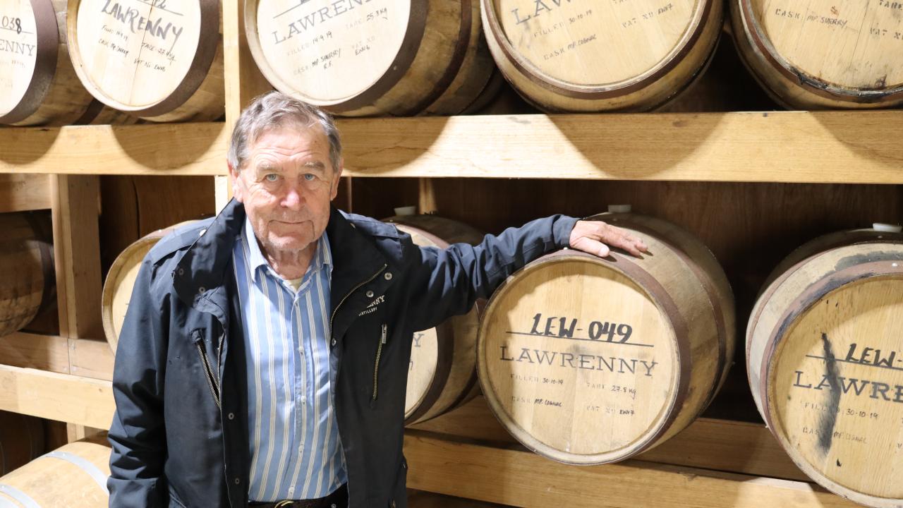 Ross Mace with Lawrenny Estate barrels