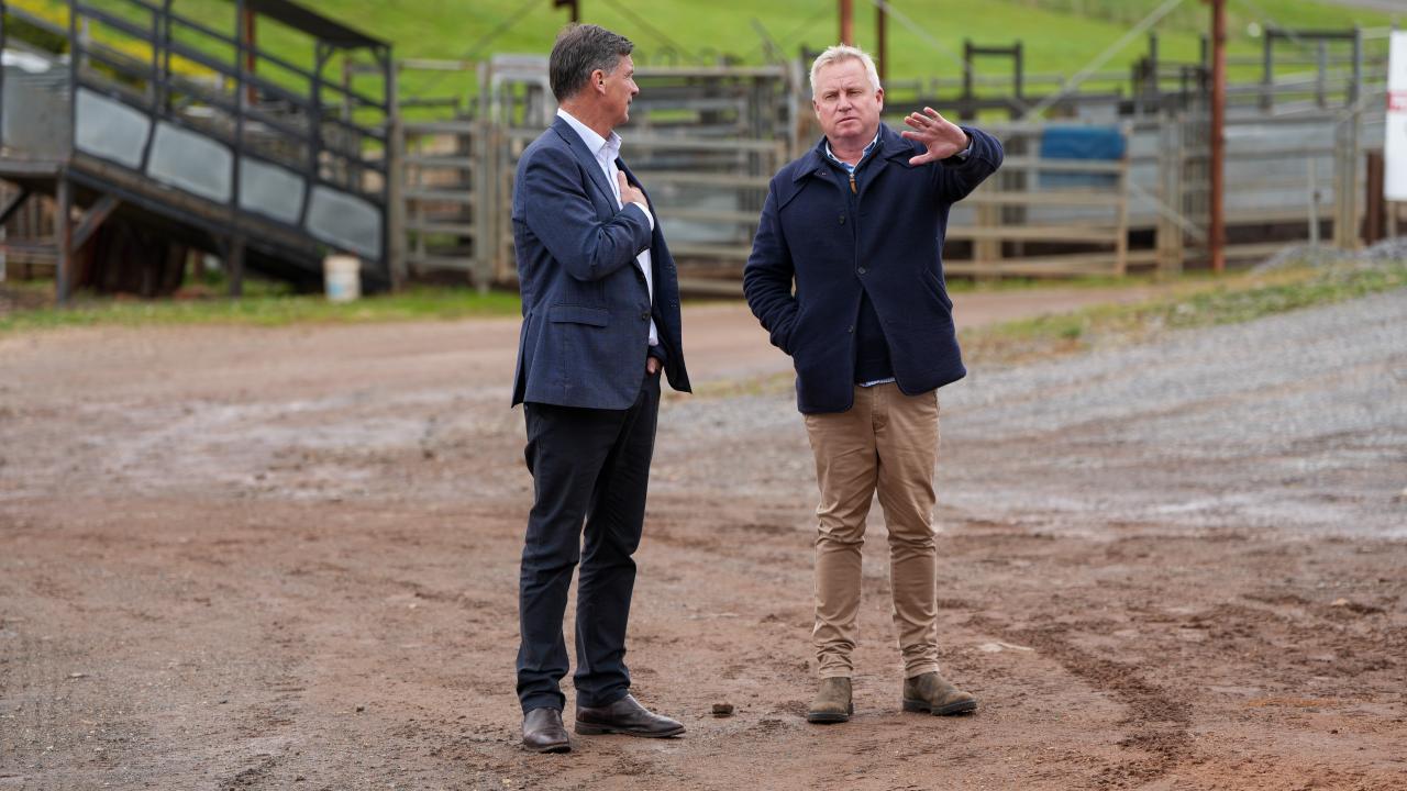 Premier Jeremy Rockliff with Federal Liberal Leader Angus Taylor