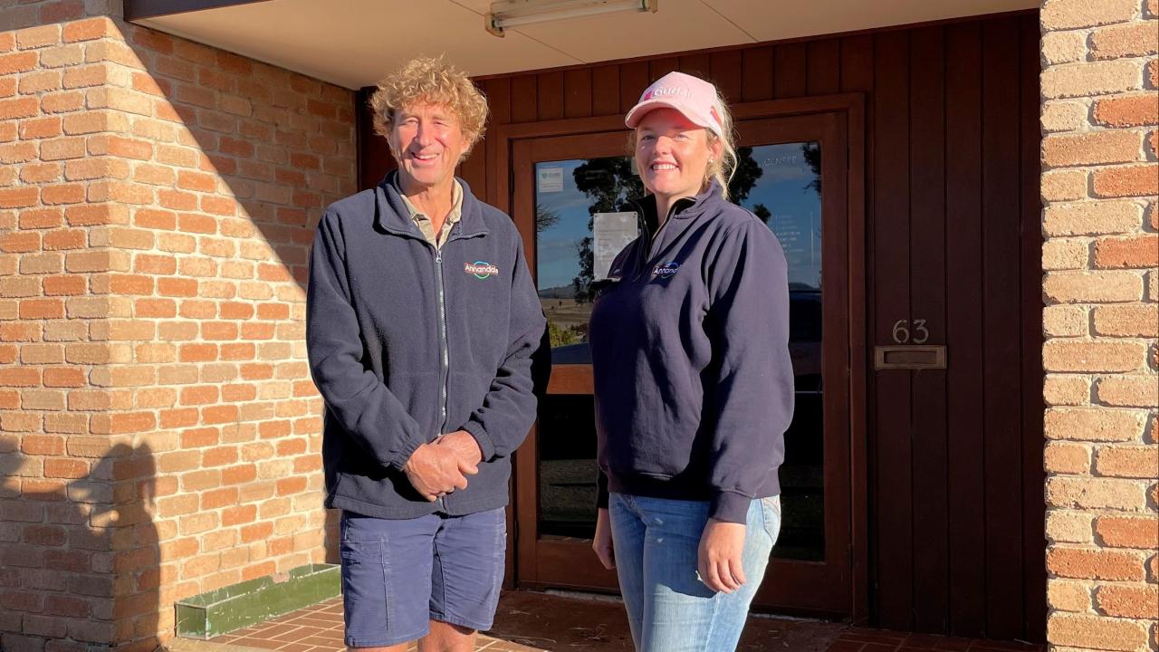 Tunbridge Community Club president Richard Gardner and secretary Bree How.