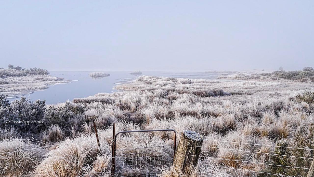 Great Lake- Photo by Gill Dayton Icy Great Lake at Miene by Gill Dayton