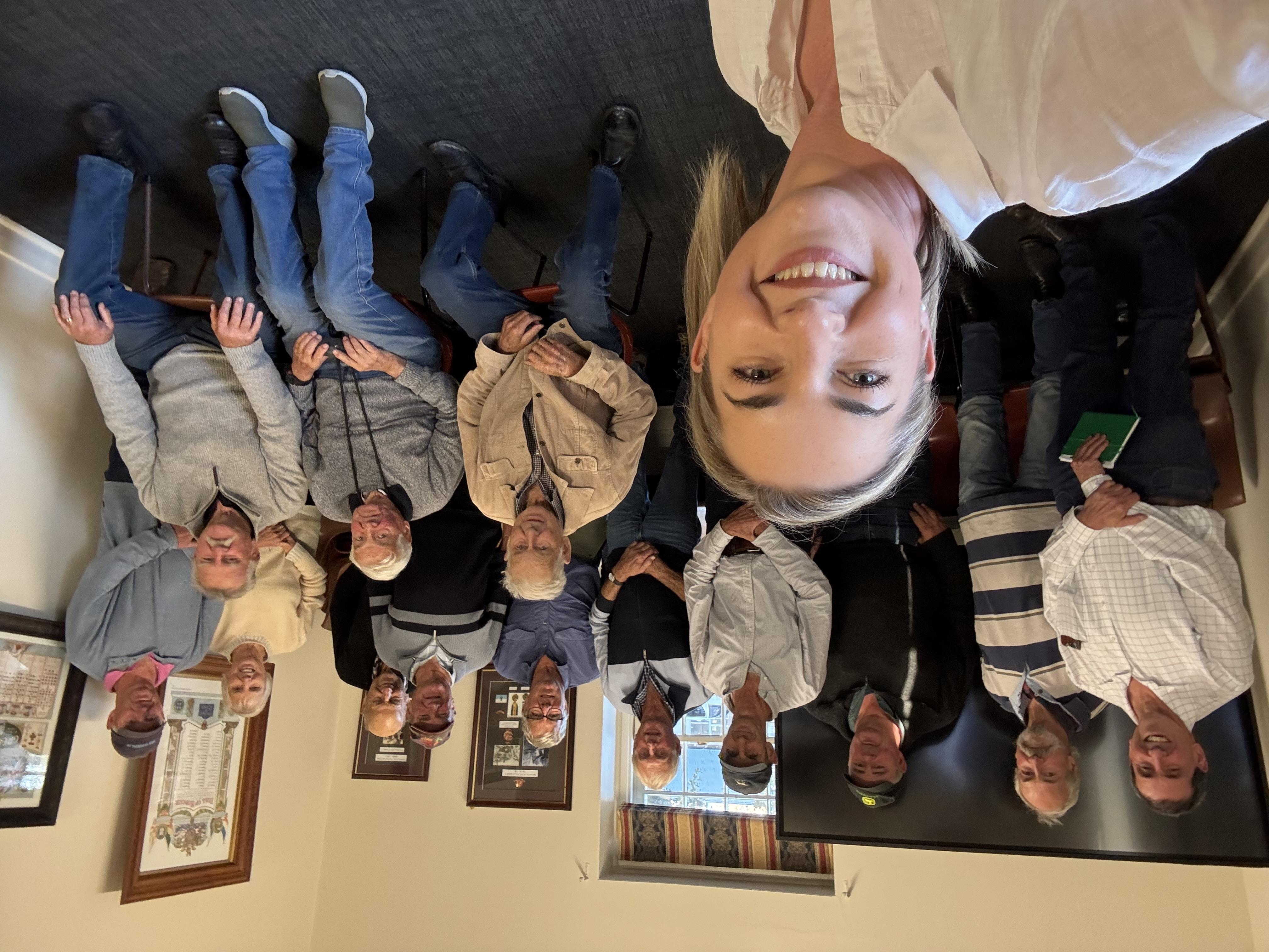 Lee Hanson with farmers