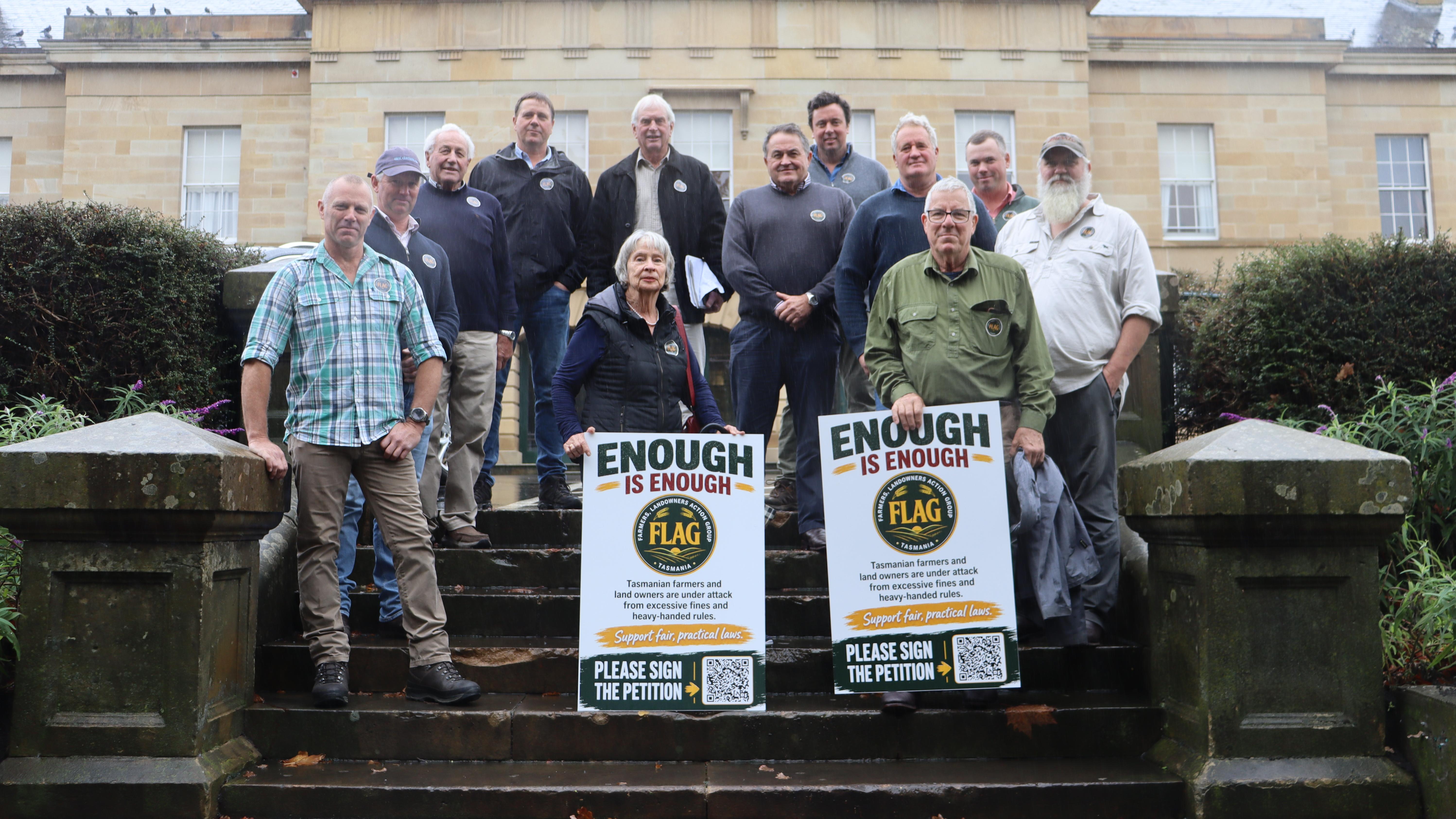 Farmers outside Parliament House