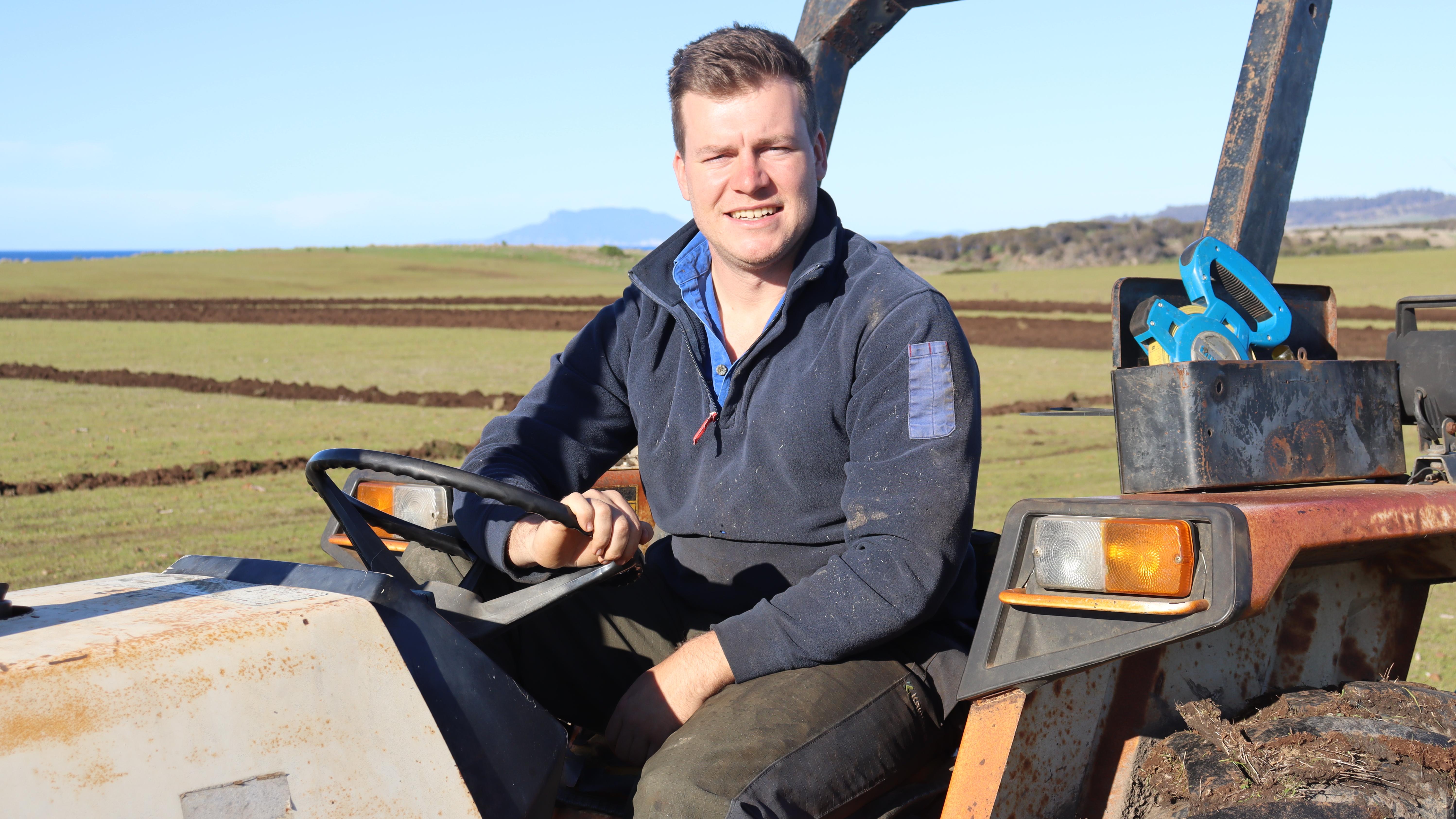 2026 Tasmanian conventional ploughing champion Daniel Gladwell.